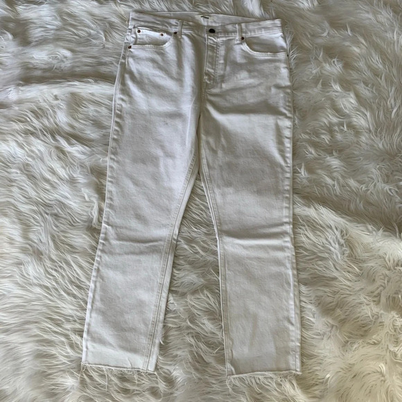 New GRLFRND Reed Cropped Slim Jeans Bronco White NWT Women Denim 31 - Picture 2 of 16